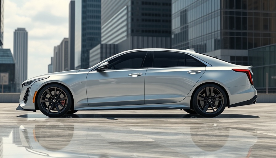 2025 Cadillac CT4-V exterior features in an urban setting.