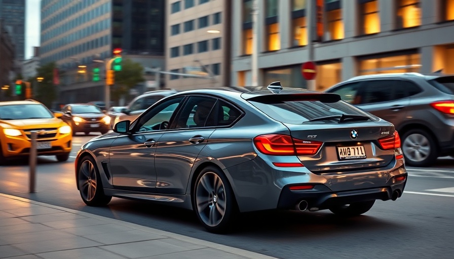 BMW Speedtop shooting brake in urban setting with vibrant lighting.