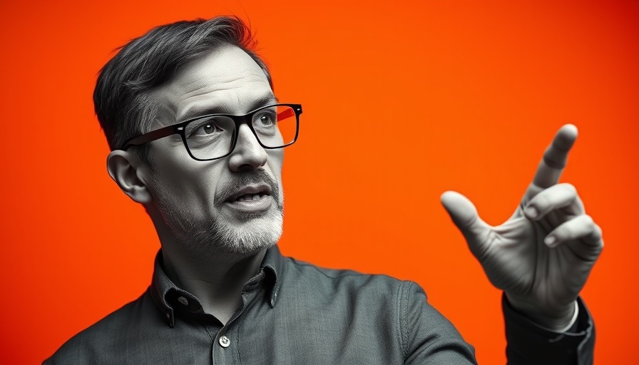 Confident man discussing AI agents transforming workforce.
