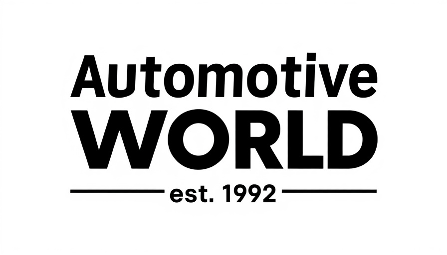 Automotive World est. 1992 logo, minimalist design.