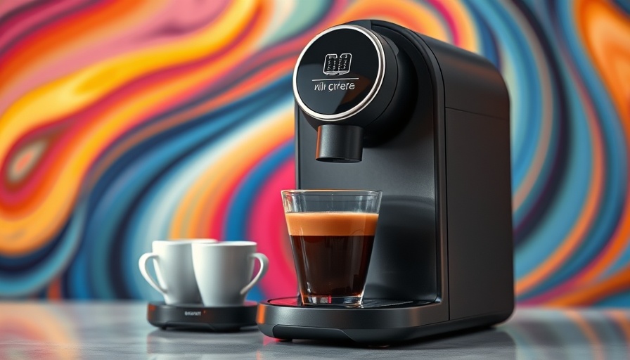 Best Coffee Pod Machines 2025 against a colorful background, brewing coffee.