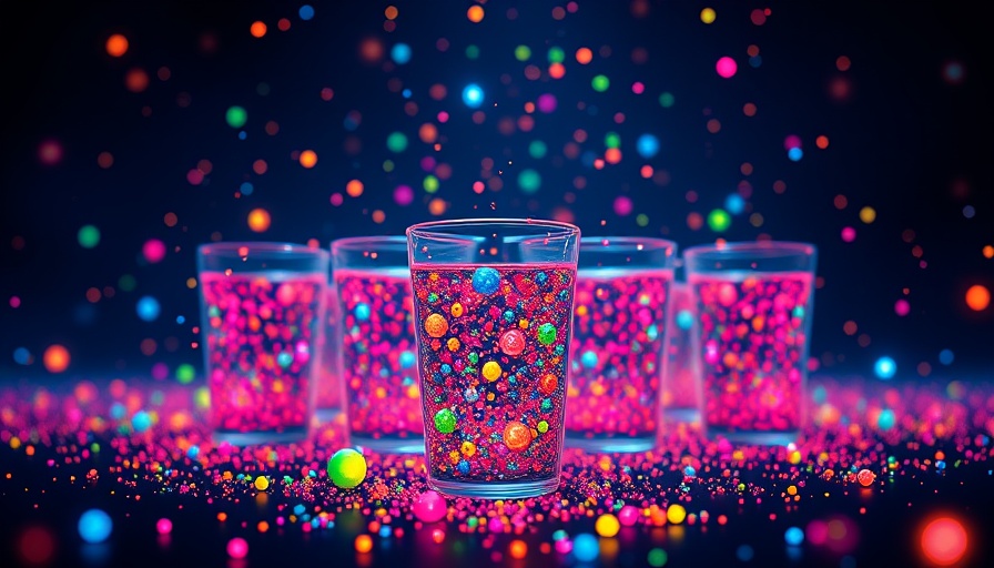 Artistic depiction of new type of quantum particle under cups.