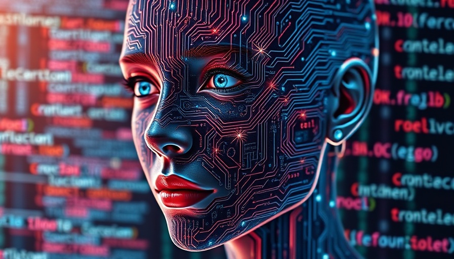 Agentic Artificial Intelligence concept with human-circuit face.