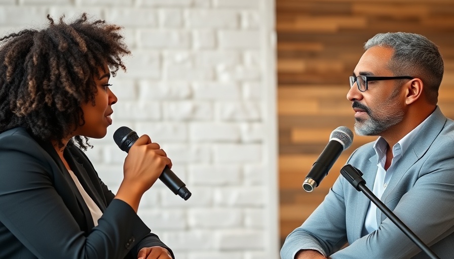 Professionals discussing AI agents in a studio setting.