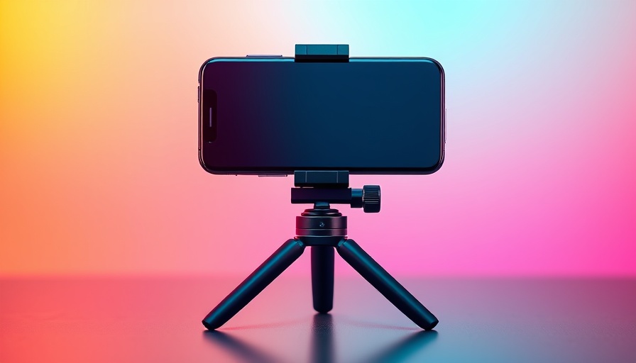 Stylish smartphone tripod highlighting its modern design, ideal for executives.