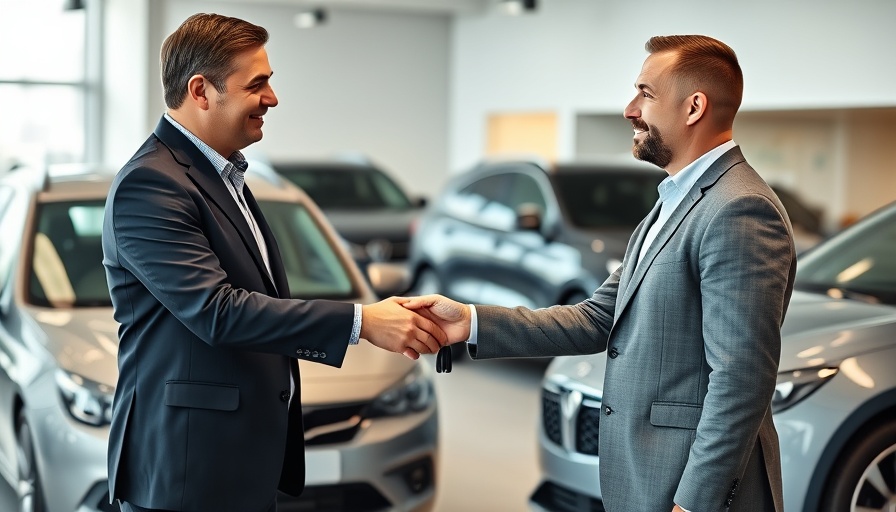 Dealership transaction scene related to Cox Automotive Dealer Sentiment Index.