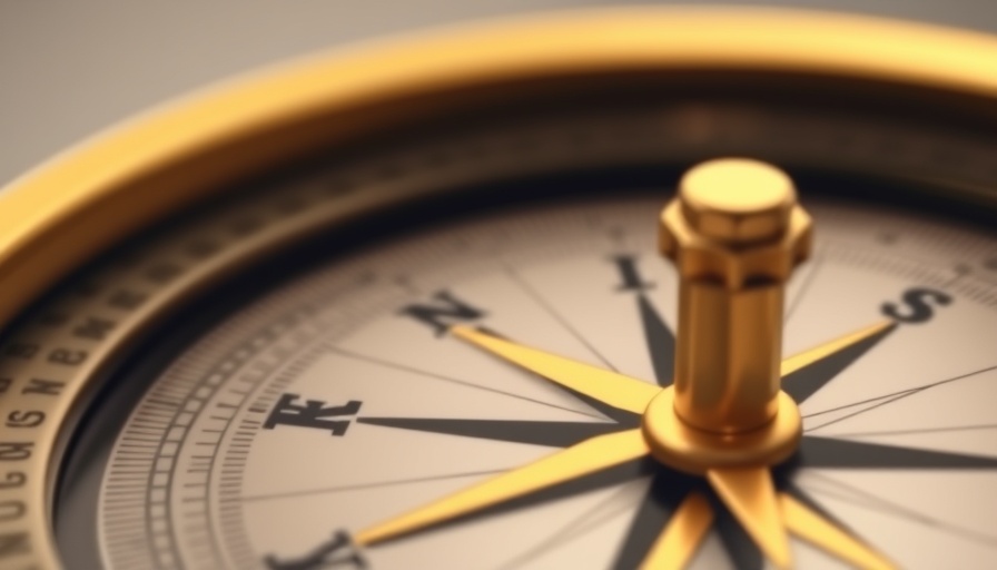 Compass pointing to 'Strategy', symbolizing compliance direction.