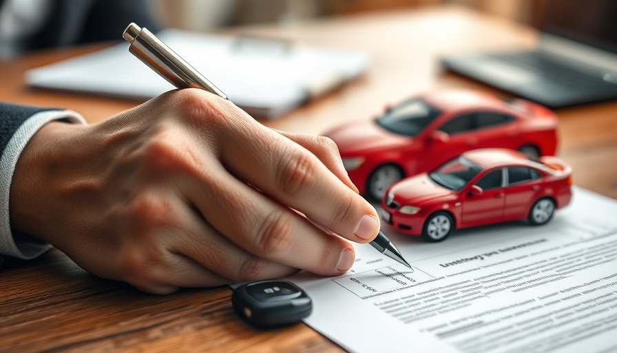 Signing contract near toy car and keys for CPI warranty labor rate increases.