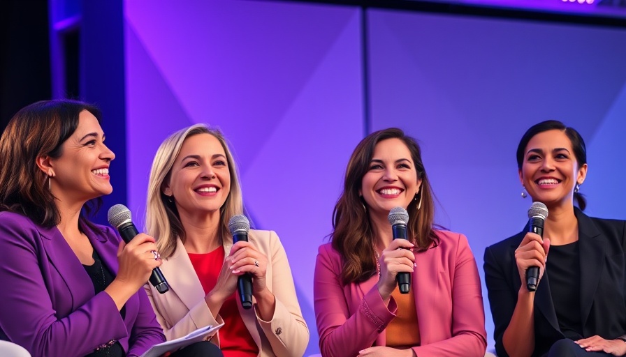 Women discussing fraud prevention at automotive leadership event, panel discussion.