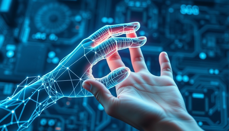 Futuristic digital interaction illustrating Open Source AI for Enterprises.