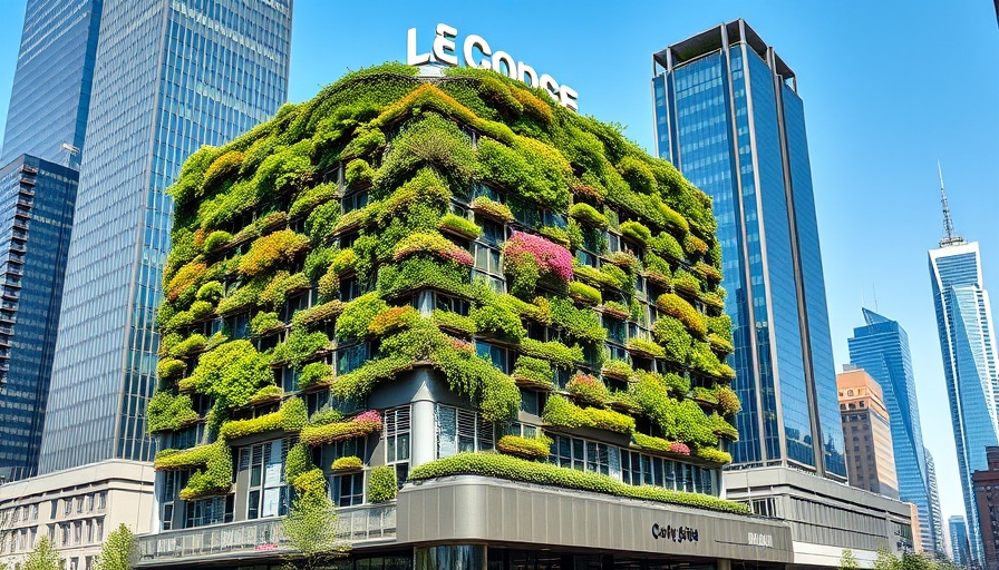 Modern office building with vertical garden highlighting cybersecurity consolidation.