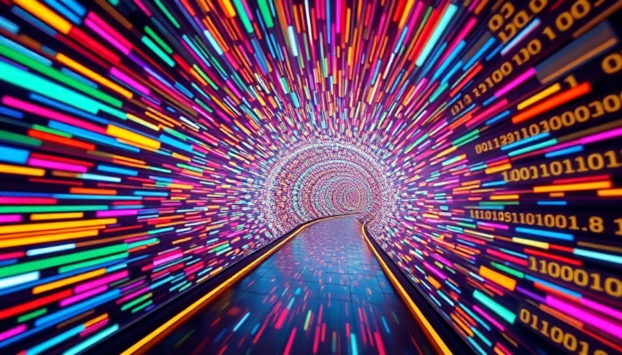 Vibrant digital tunnel streaming binary code, AI developers should be philosophers.