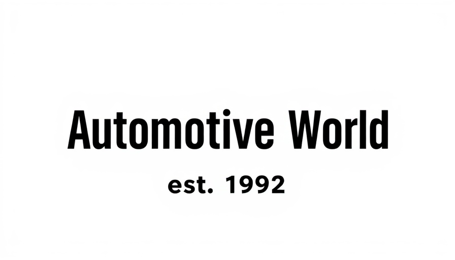 Minimalist logo 'Automotive World est. 1992' on white background