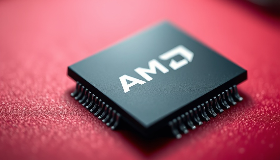 AMD microchip highlighting AI infrastructure advancements.