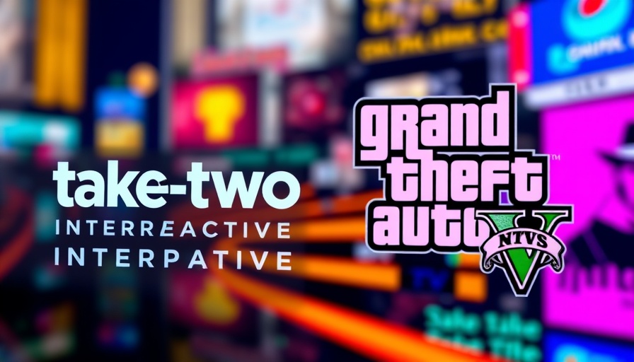 Take-Two Interactive and Grand Theft Auto logos, vibrant digital contrast.
