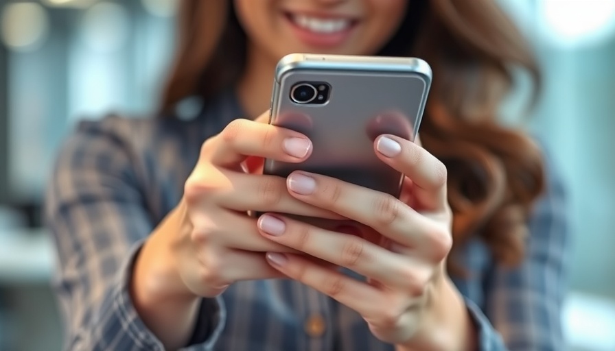 Apple Intelligence features showcased on sleek smartphone in office.