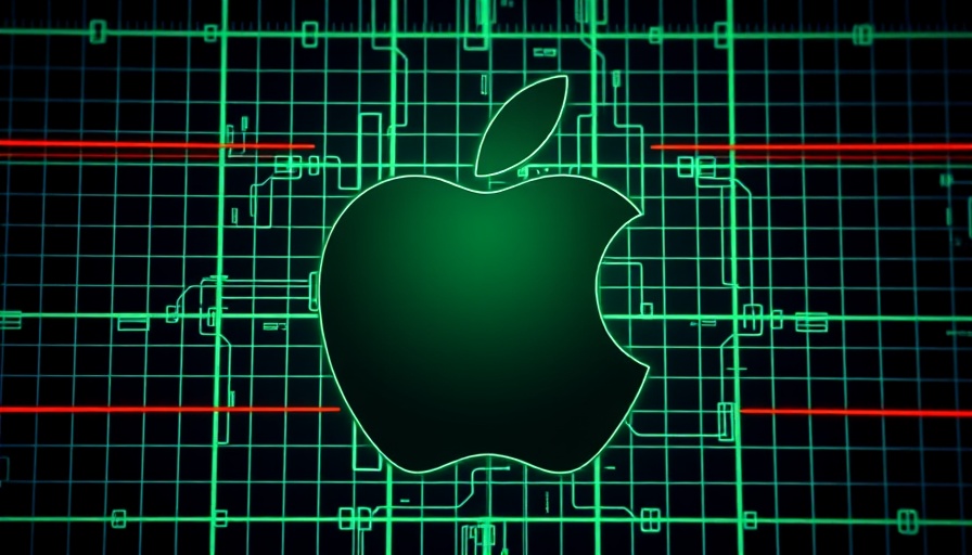 Digital Apple logo on neon grid, Apple App Store revenue growth theme.