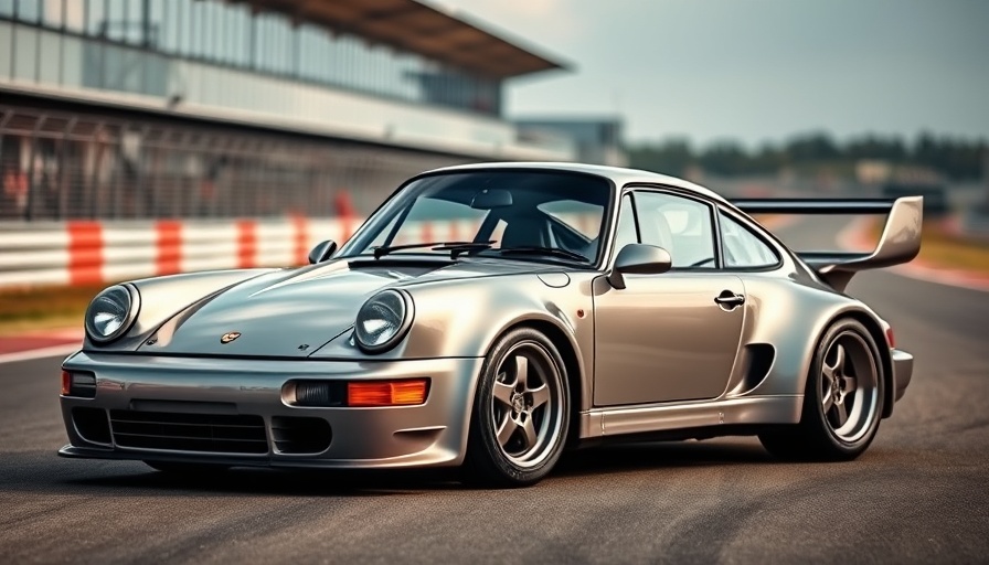Sleek Porsche 963 RSP parked on a racetrack.