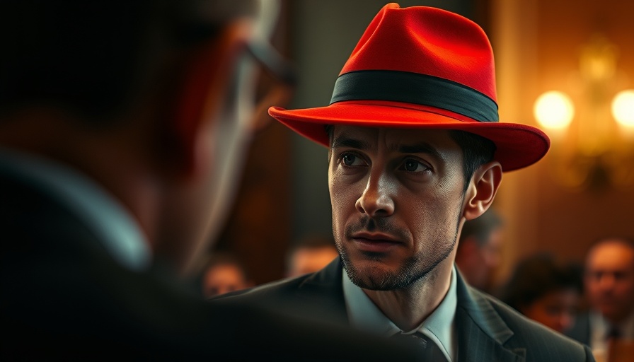 Focused person in red hat contemplating, relating to Department of Government Efficiency.