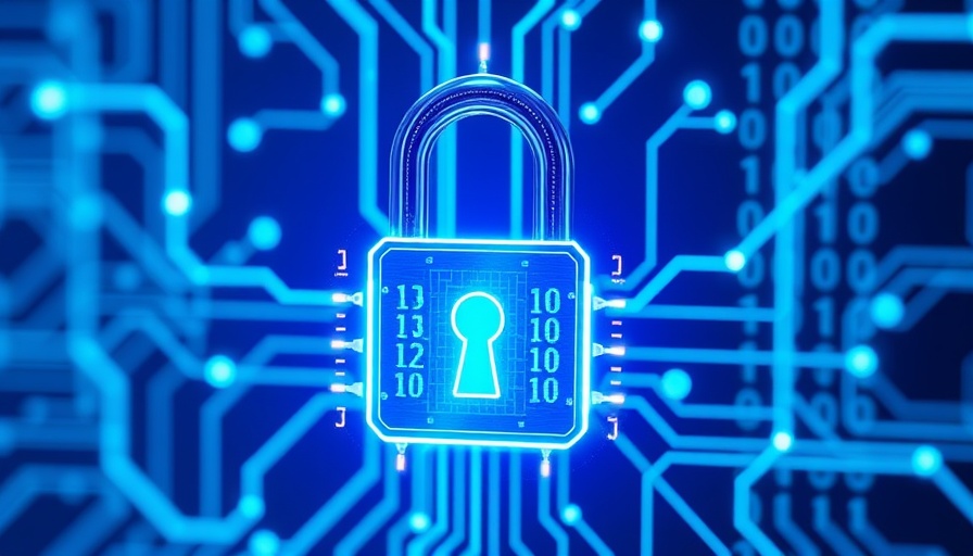 AI-driven Analytics Solutions in cybersecurity visualized with digital lock.