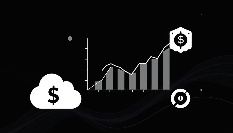 Abstract representation of cloud cost optimization software with charts