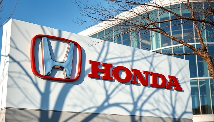 Honda downturn 2025 2026: modern office with Honda sign