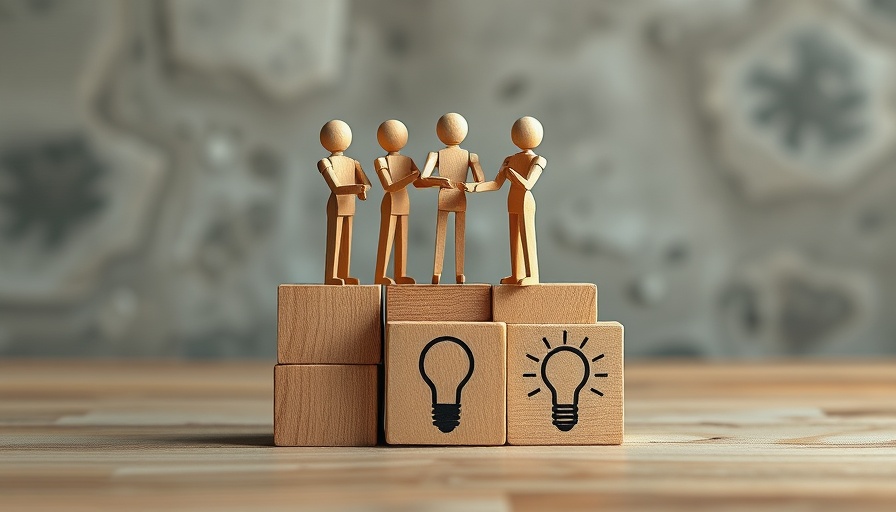 Wooden figurines on blocks with lightbulb, innovation concept, AI in healthcare administration