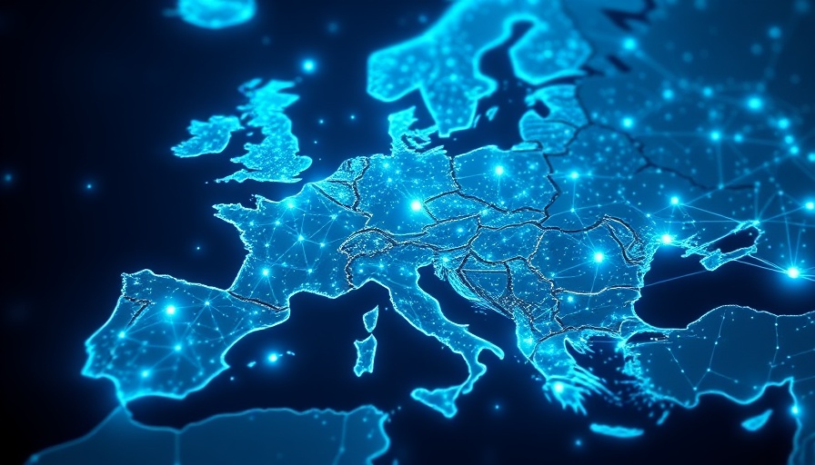 Digital map illustrating Europe's tech ecosystem growth strategies.