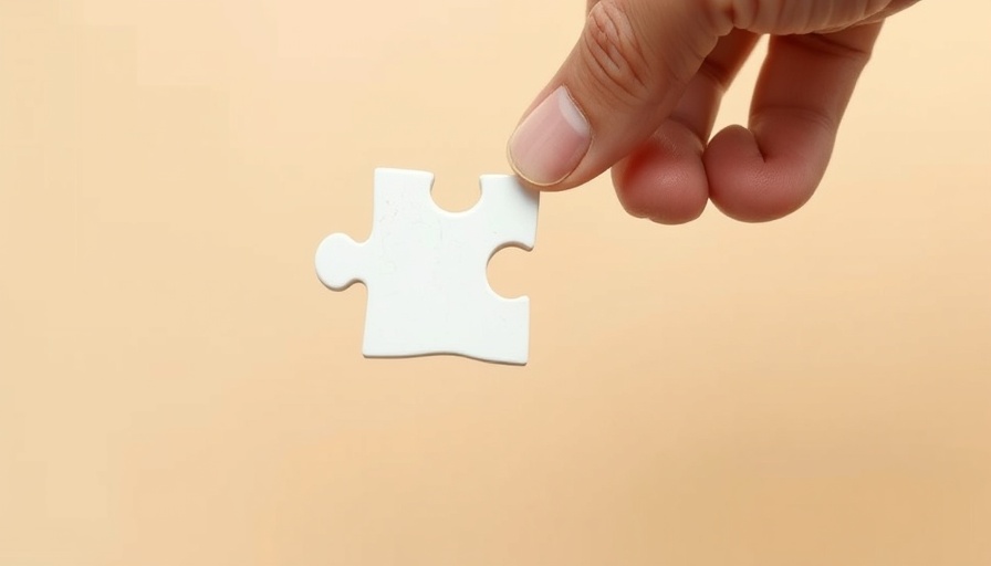 Hand placing white puzzle piece, symbolizing AI-powered test automation on AWS.