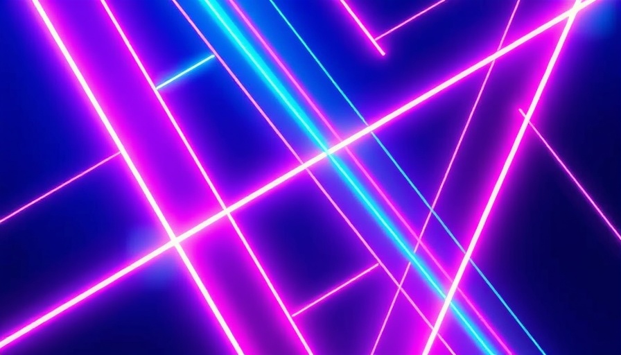 Vibrant geometric pattern with neon rectangles, OpenAI super assistant ChatGPT.