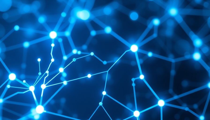 Futuristic digital circuit with radiant connections, AI tools for data management.