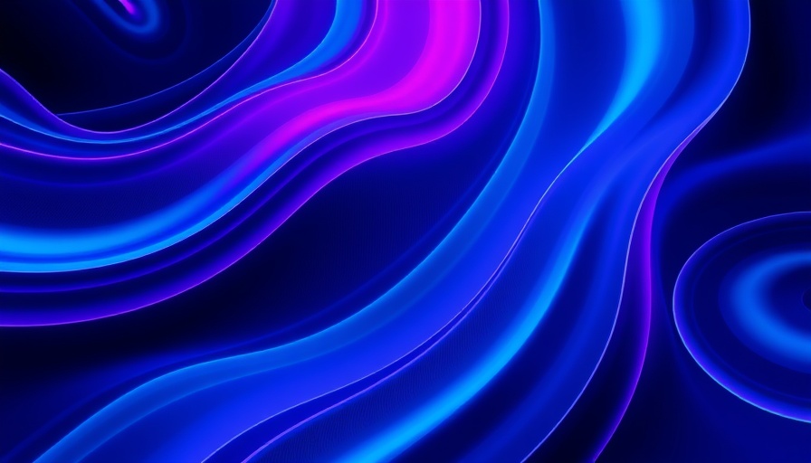 Abstract geometric pattern in blue and purple representing AI-focused customer experience platform