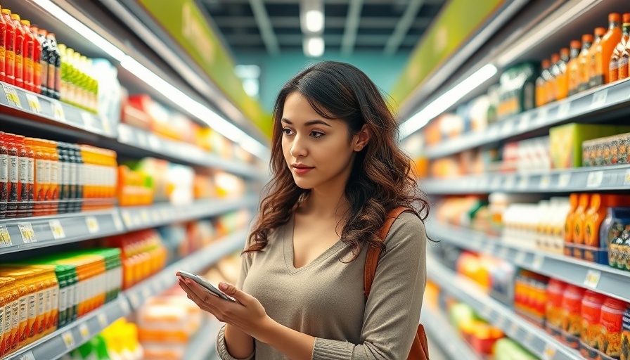 US consumers choosing products in sustainable packaging by 2025 in grocery store.