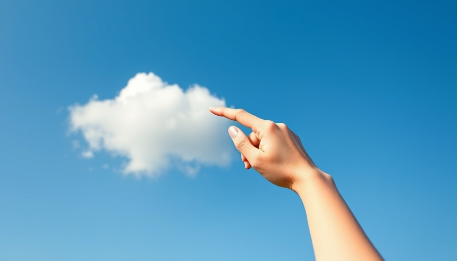 Hand interacting with virtual cloud interface symbolizing AI-driven data quality solution.