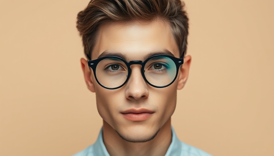 Young man in stylish autofocus glasses with a confident look