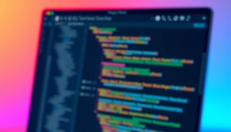 Modern AI-powered code editor interface with vibrant gradient