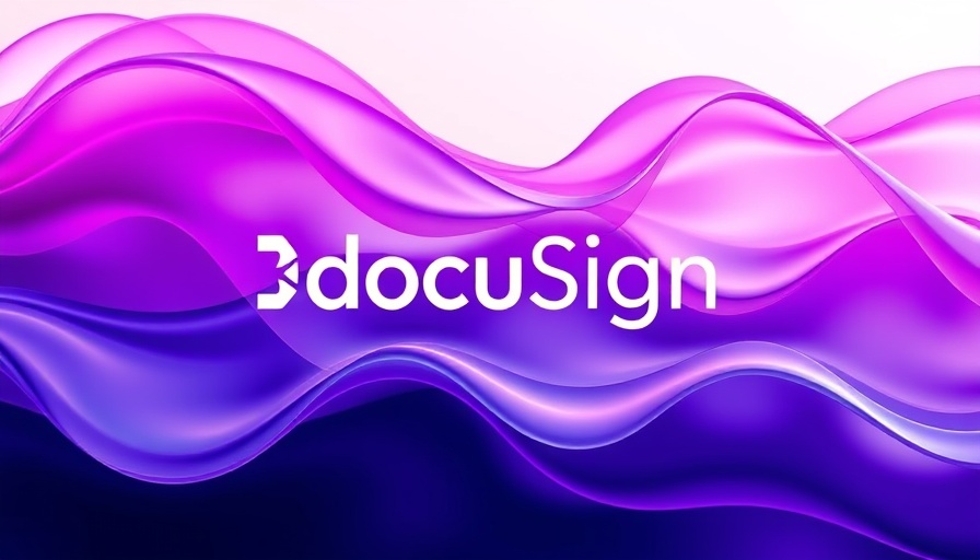 Vibrant DocuSign abstract logo art, showcasing brand identity, digital waves.