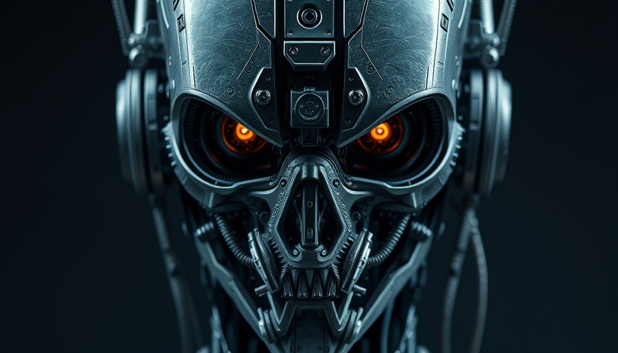 Futuristic robotic head representing low-code data applications