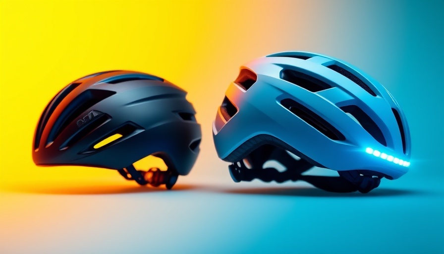Modern bike helmets in black and blue to buy a bike helmet