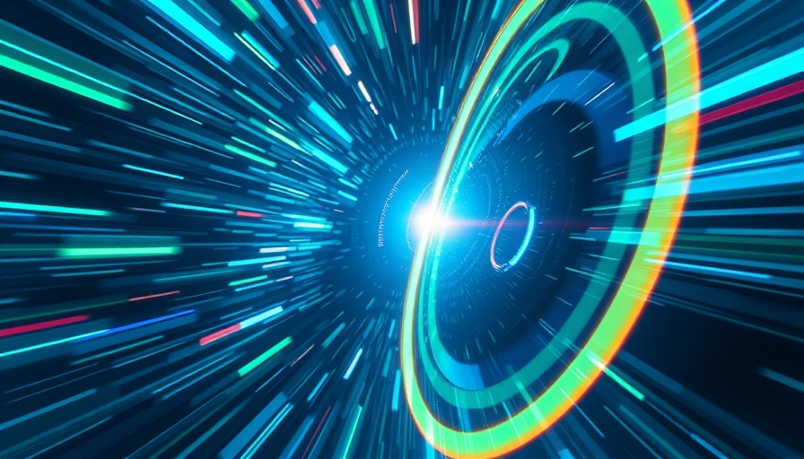 Futuristic vortex symbolizing AI threats and protection