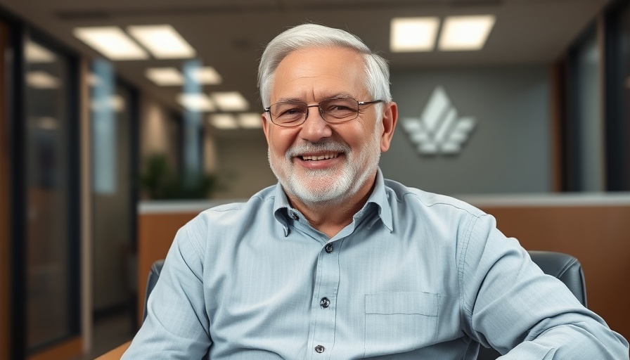 Elderly man in branded setting discussing zero trust everywhere security.