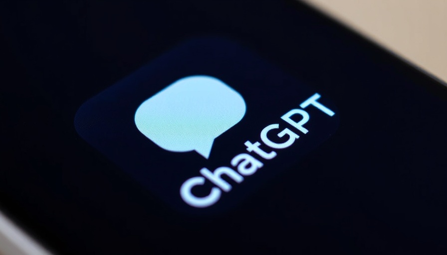ChatGPT app icon close-up showing logo on screen.