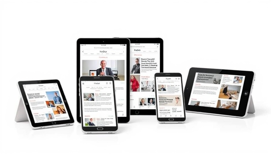 Modern devices displaying app content about multimodal AI.