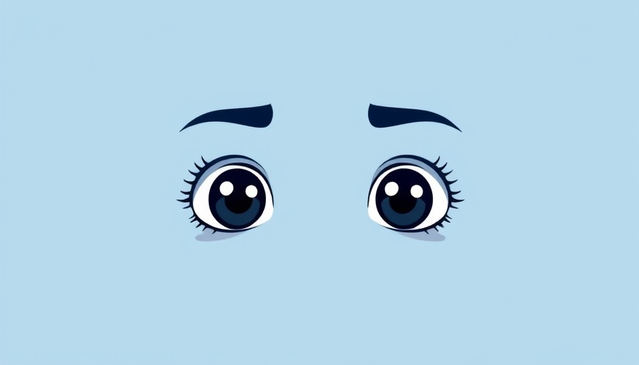 Minimalist illustration of blue eyes symbolizing attention strategies.