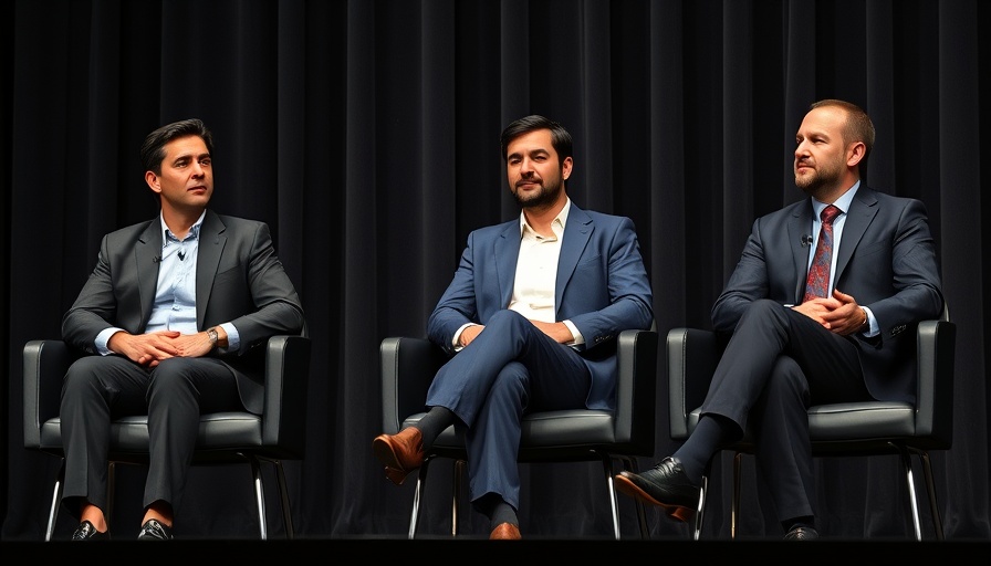 Panelists discussing AI policy at a conference