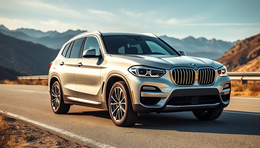 BMW iX3 technology and financing insights with scenic backdrop.