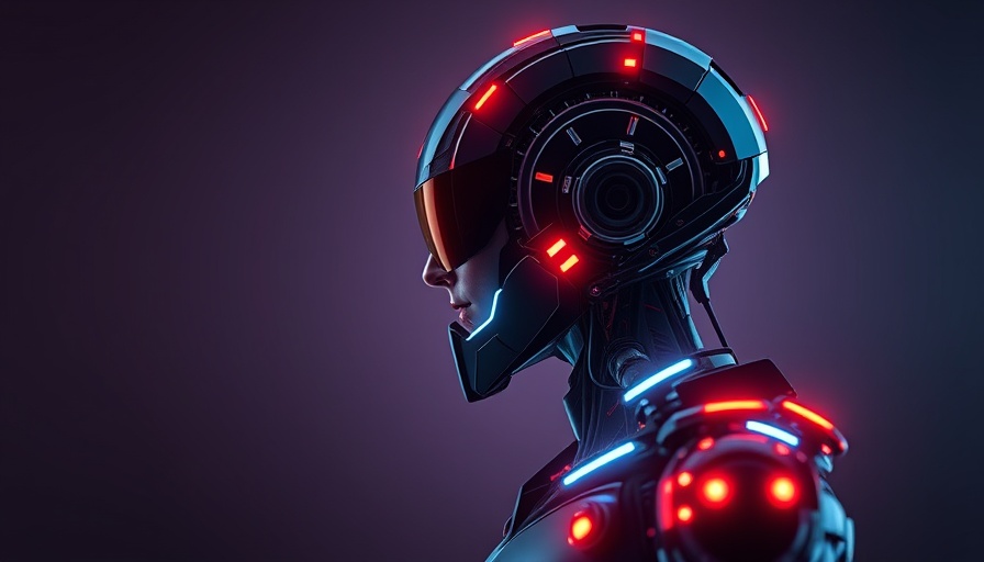 Futuristic cyborg representing innovation and leadership in technology.