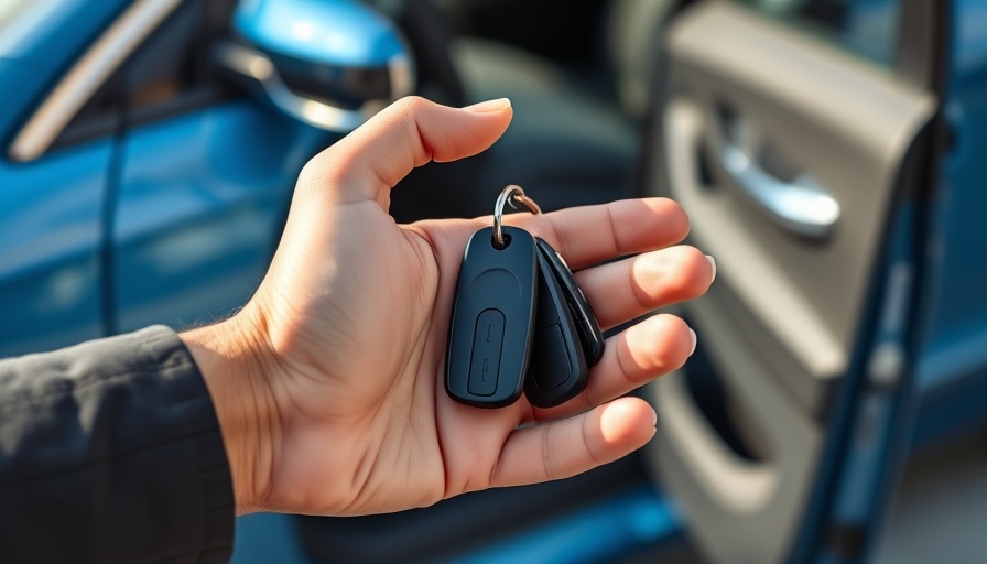 Impact of tariffs on car buying visualized with key exchange.