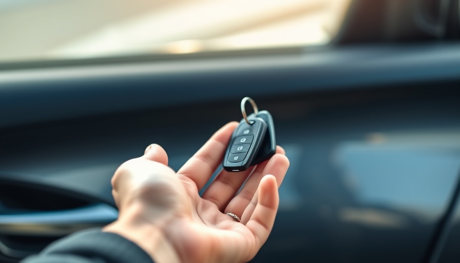 Hand exchanging car keys, Tariffs Affecting Car Purchases.