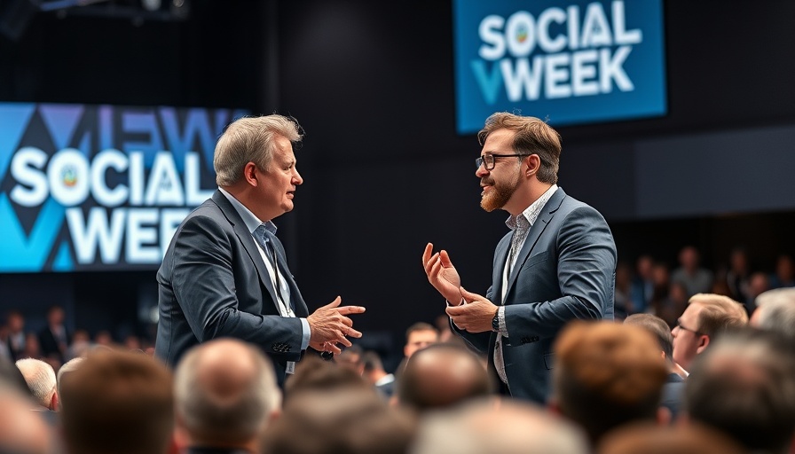 Two speakers at Social Media Week 2025 Highlights event.